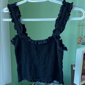 Ruffle cropped top